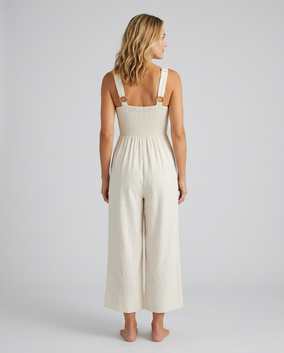 Lea | Sleeveless Wide-Leg Jumpsuit with V-Neck Detail