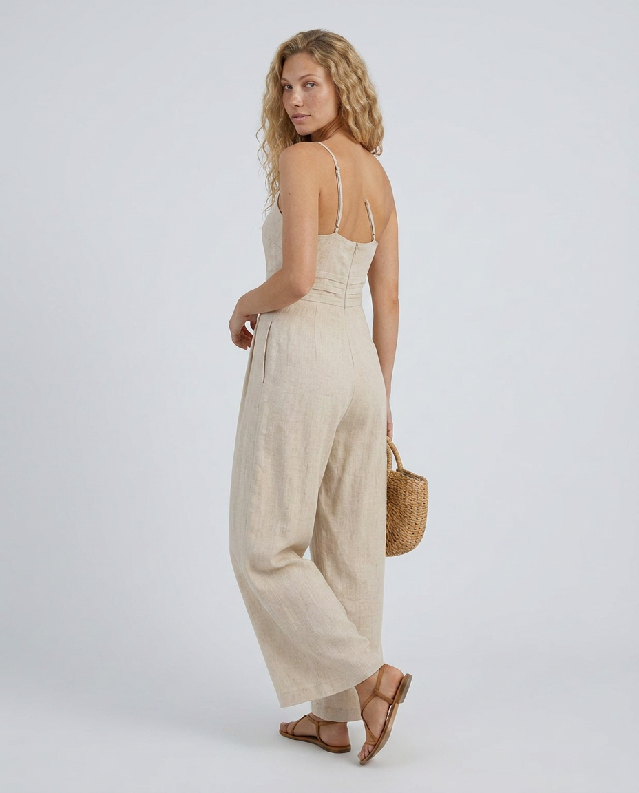 Liza | Sleeveless Jumpsuit with Slim Waist Detail