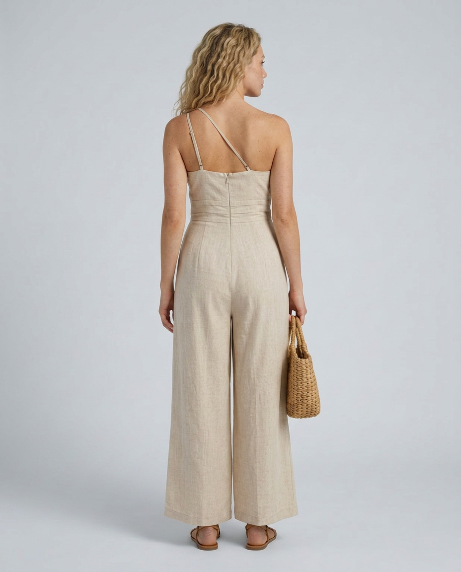 Liza | Sleeveless Jumpsuit with Slim Waist Detail
