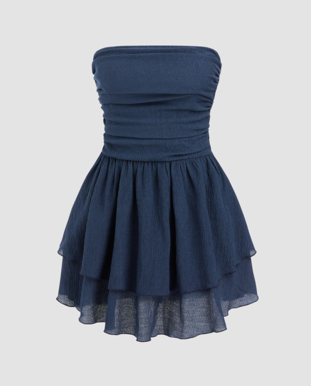 Elodie | Strapless Mini Dress with Tiered Ruffle Skirt