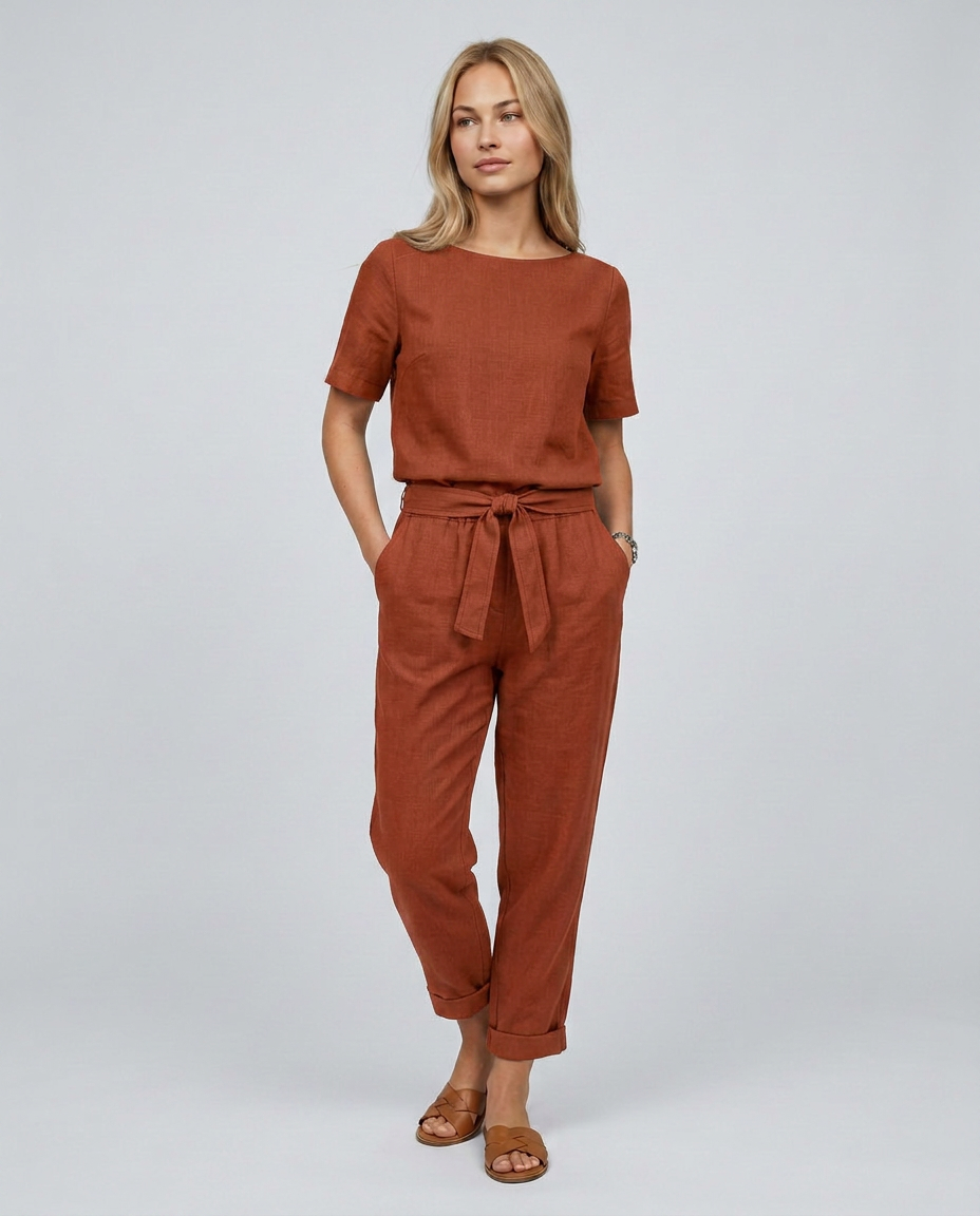 Mavis | Two-Piece Jumpsuit Set with Tapered Trousers