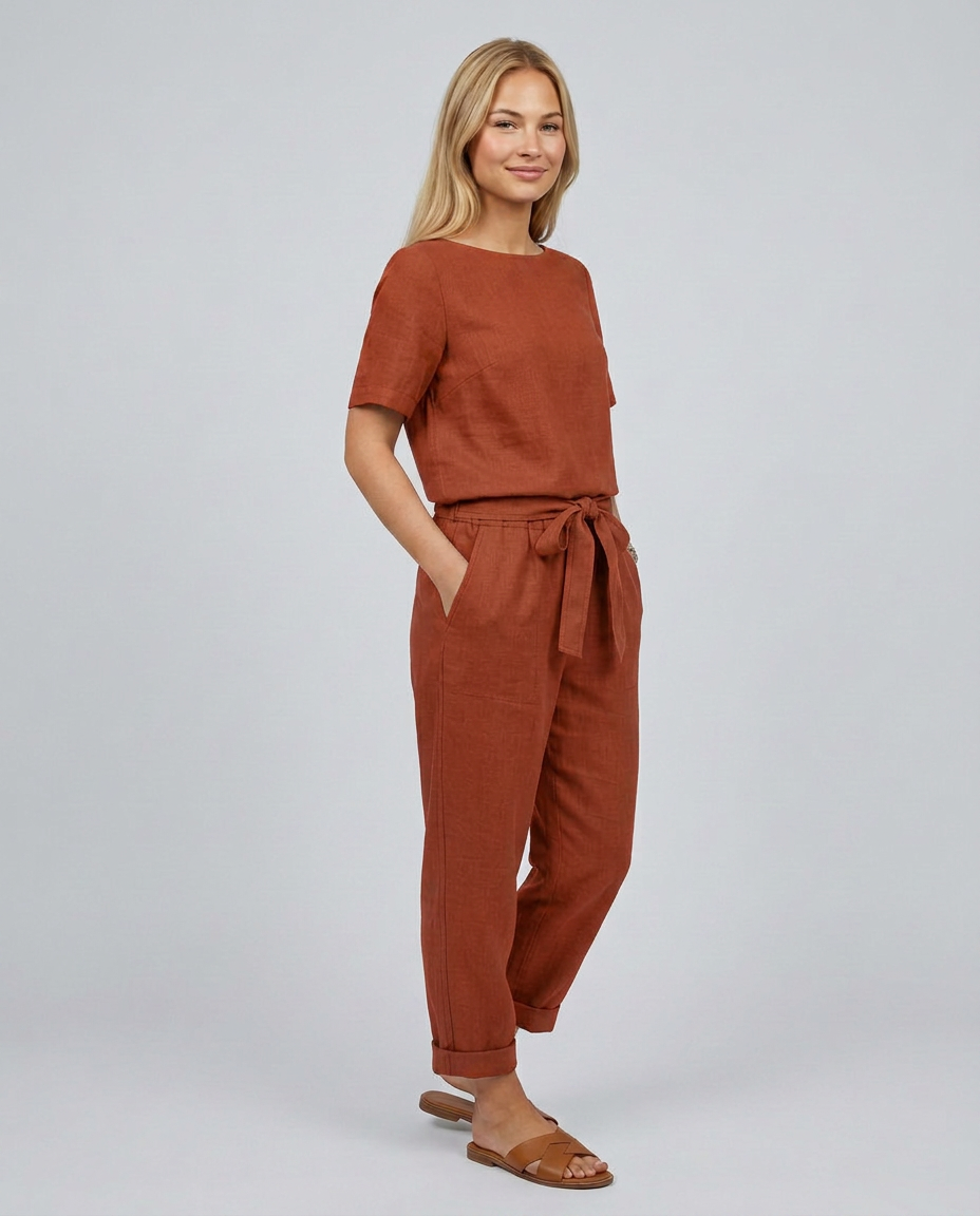 Mavis | Two-Piece Jumpsuit Set with Tapered Trousers