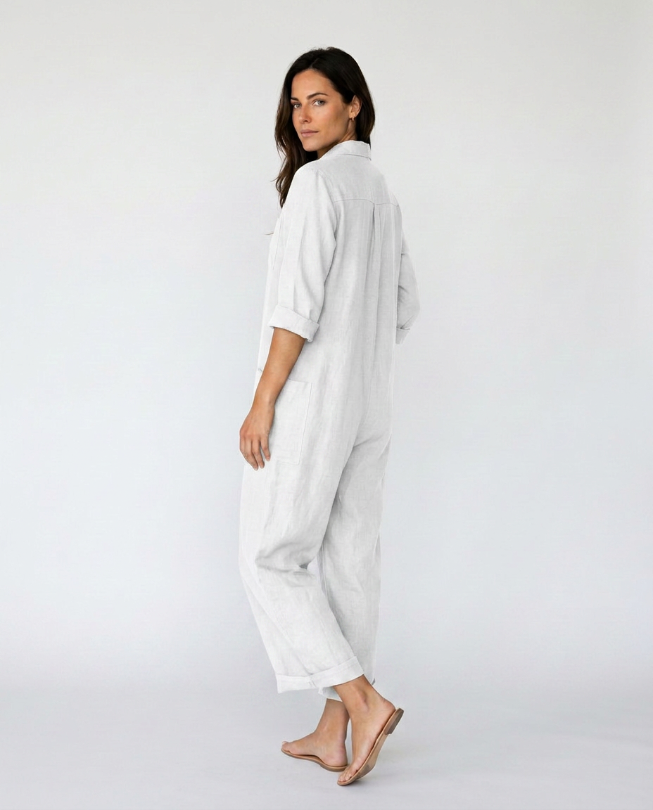 Erika | Boho Jumpsuit with Button Front