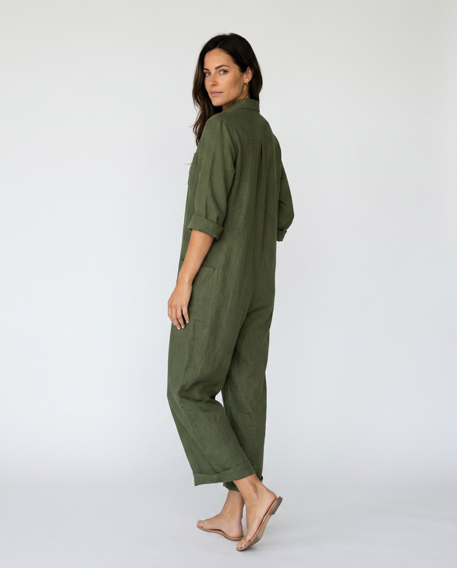 Erika | Boho Jumpsuit with Button Front