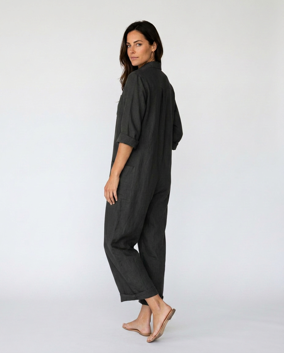 Erika | Boho Jumpsuit with Button Front
