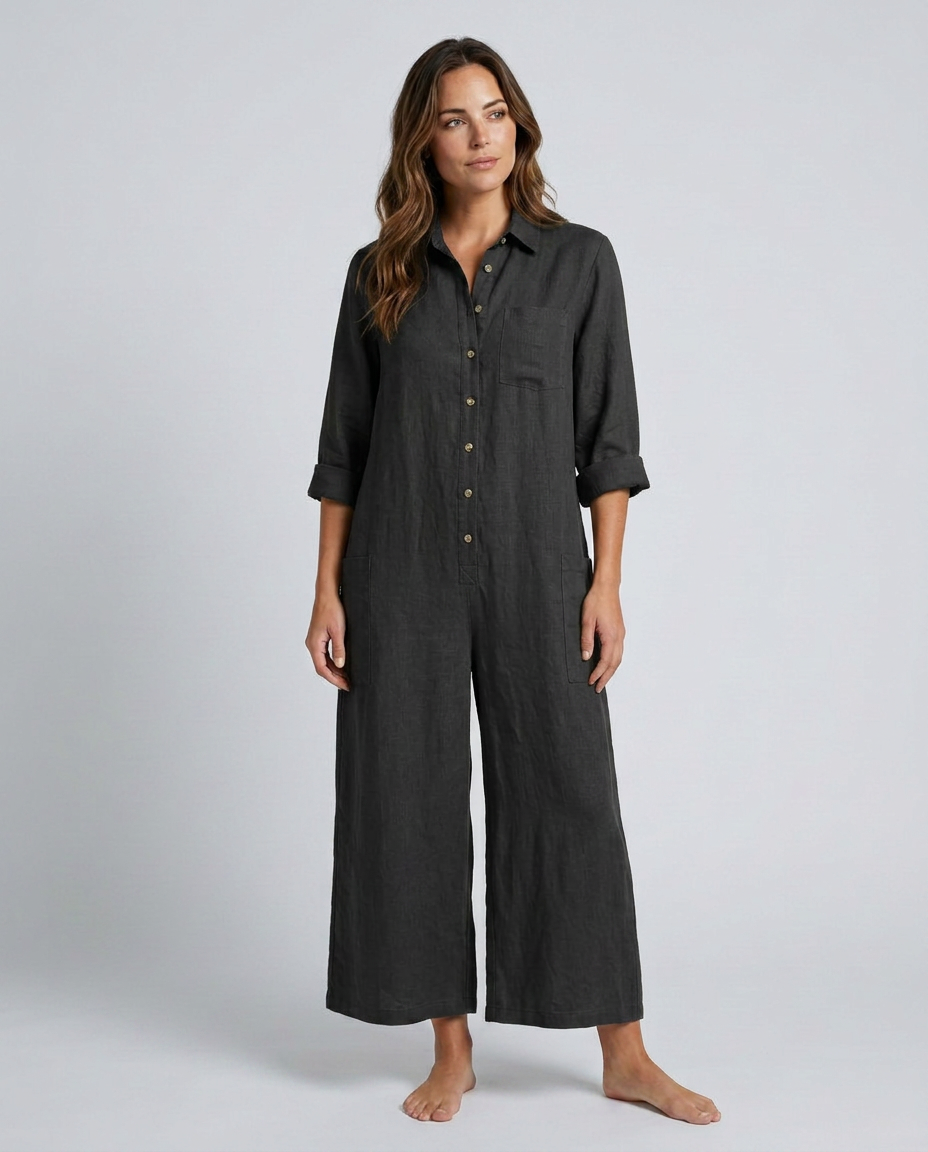 Erika | Boho Jumpsuit with Button Front