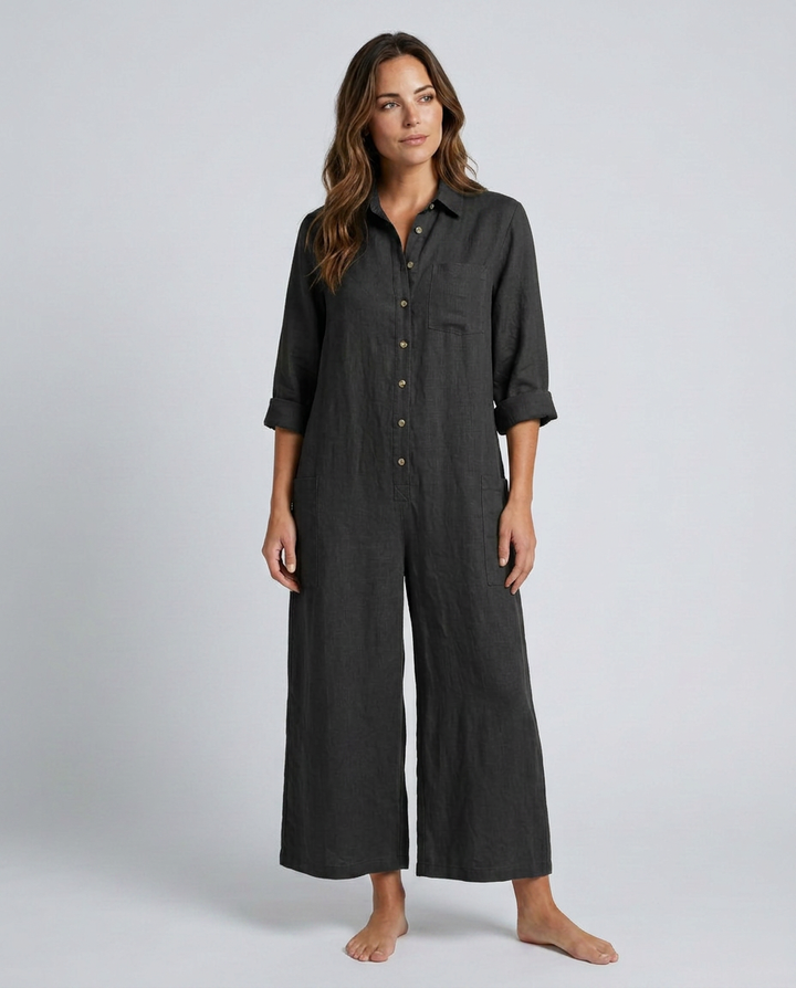 Erika | Boho Jumpsuit with Button Front