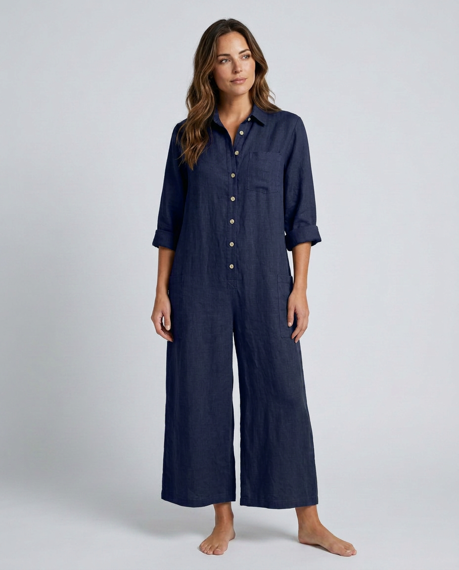 Erika | Boho Jumpsuit with Button Front