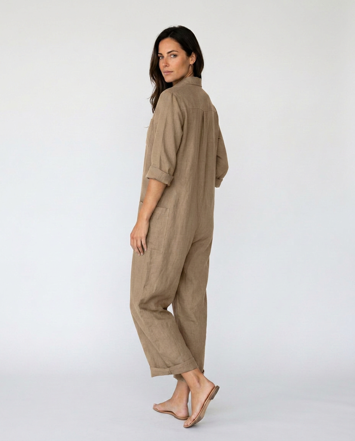 Erika | Boho Jumpsuit with Button Front