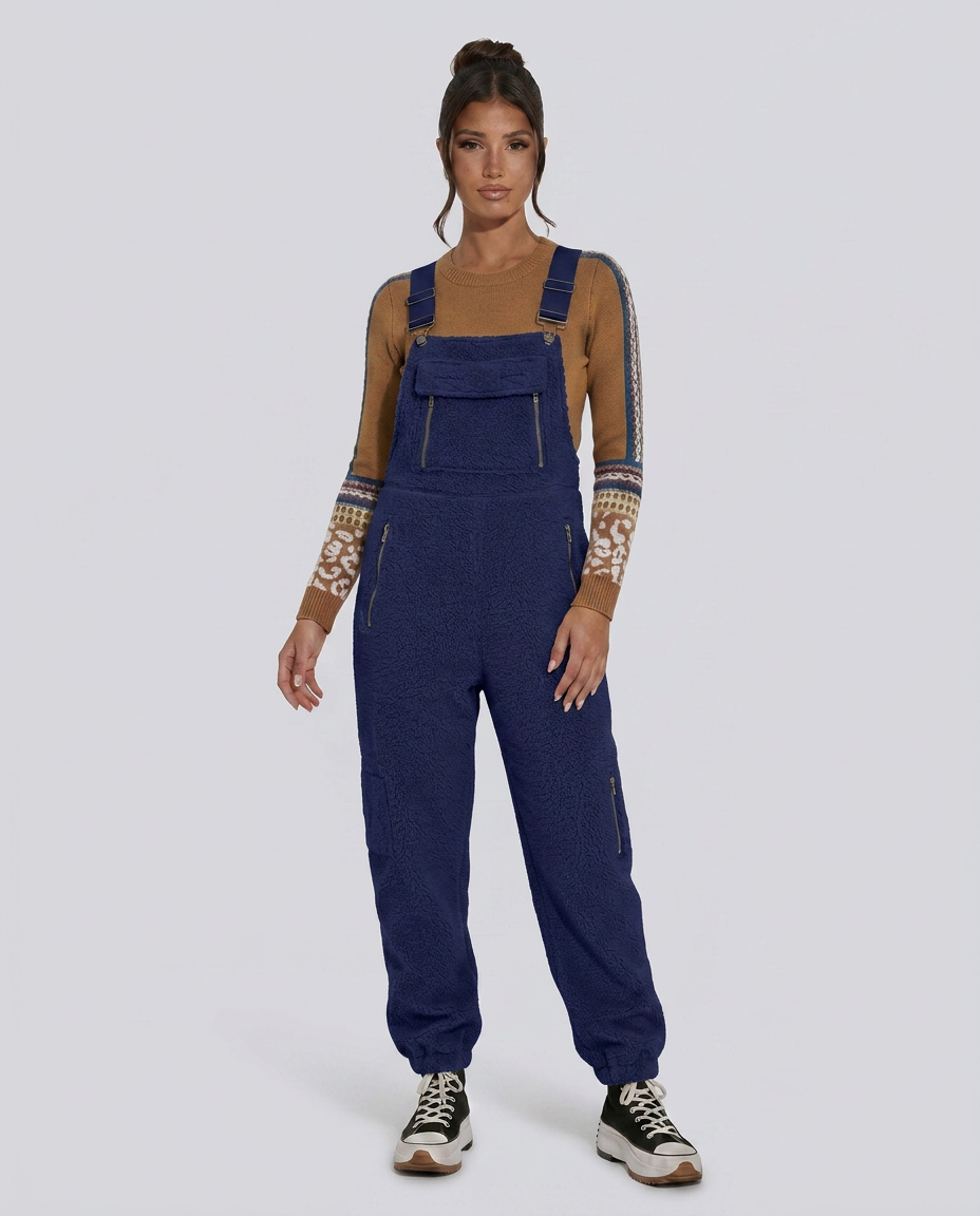 Emilia | Fleece Jumpsuit with Zip Pockets