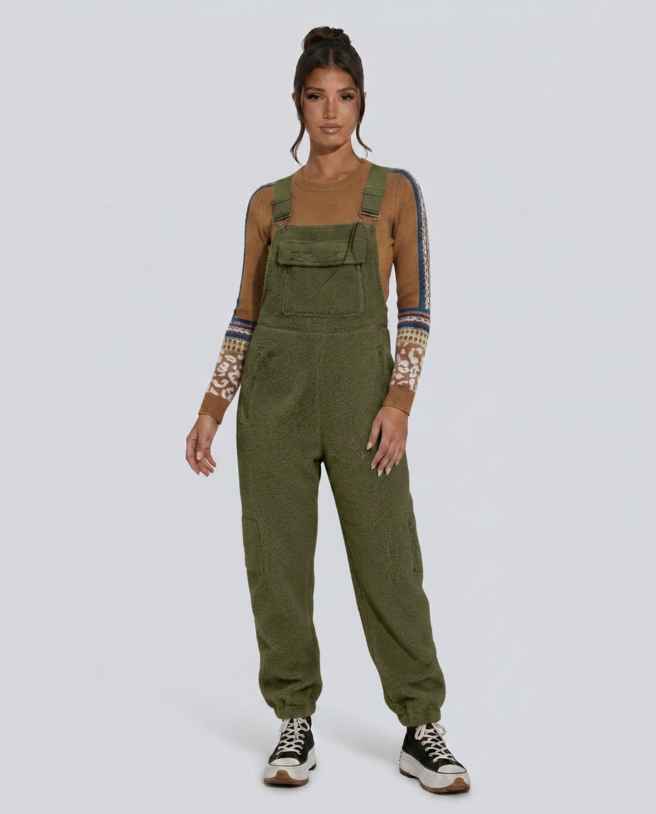 Emilia | Fleece Jumpsuit with Zip Pockets