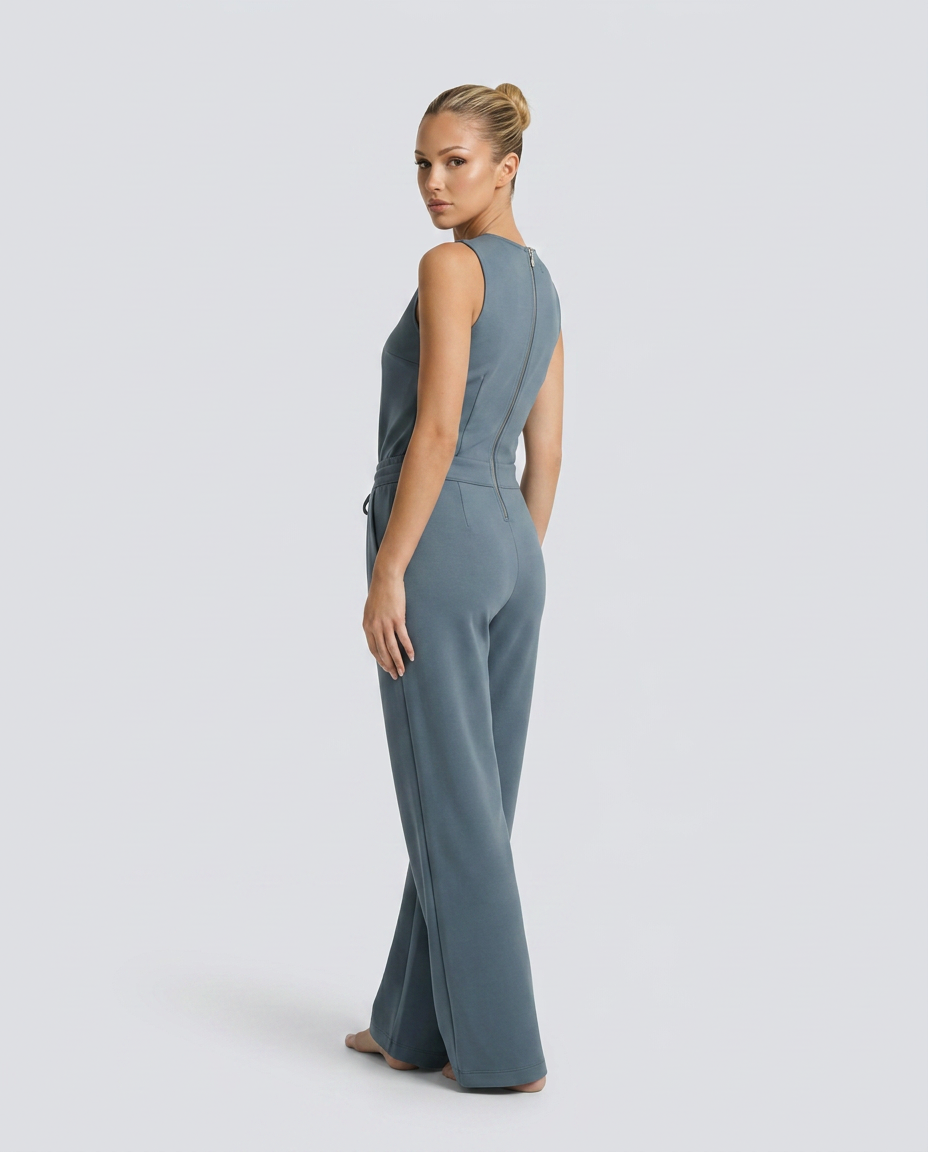 Susie | Sleeveless Jumpsuit with Tie Waist