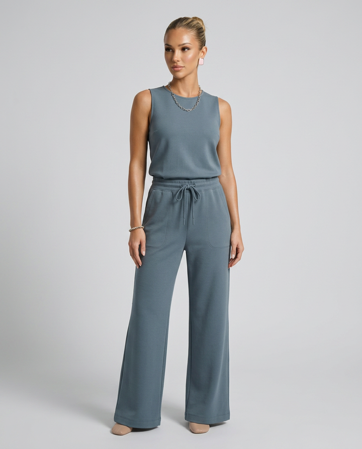 Susie | Sleeveless Jumpsuit with Tie Waist