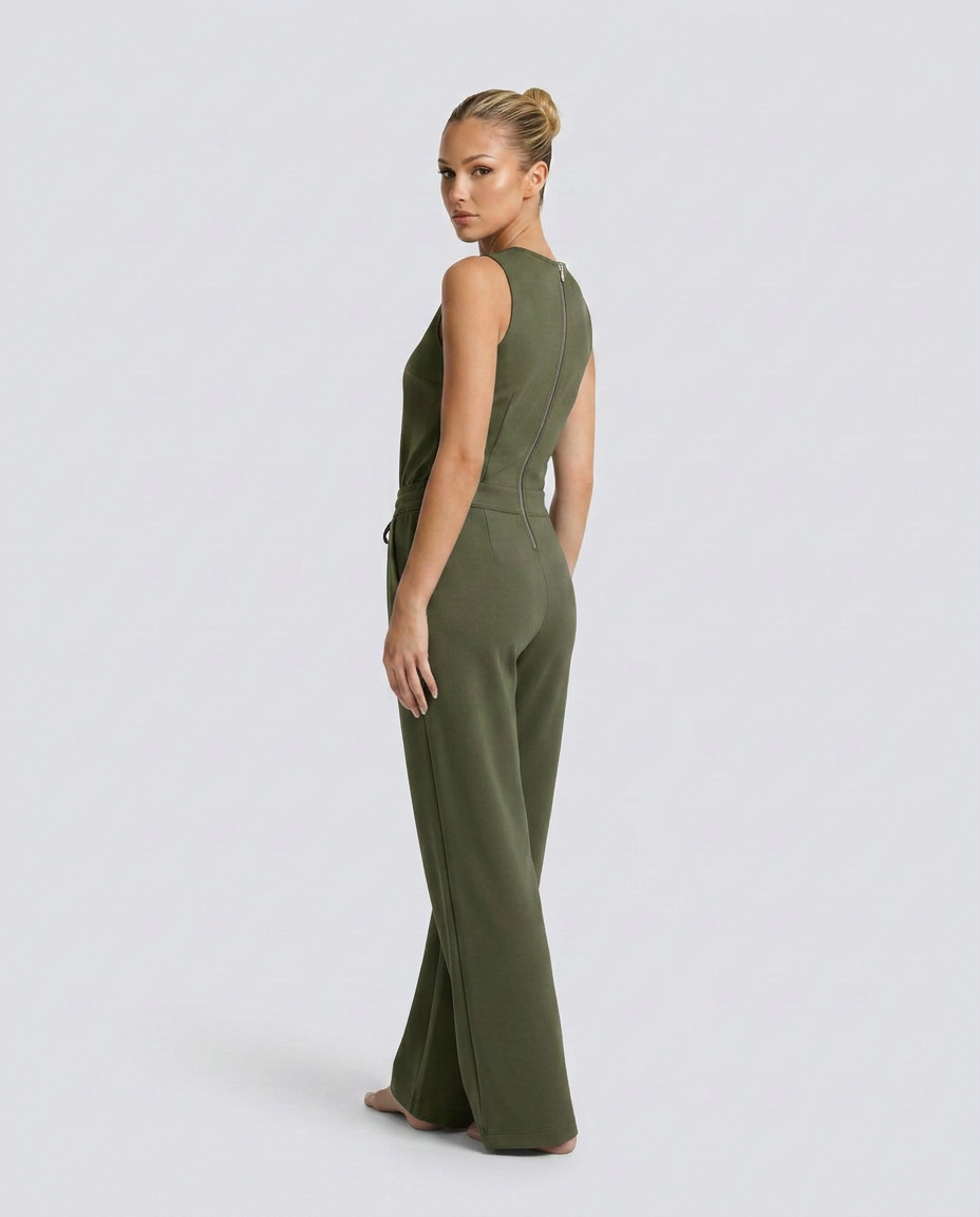 Susie | Sleeveless Jumpsuit with Tie Waist