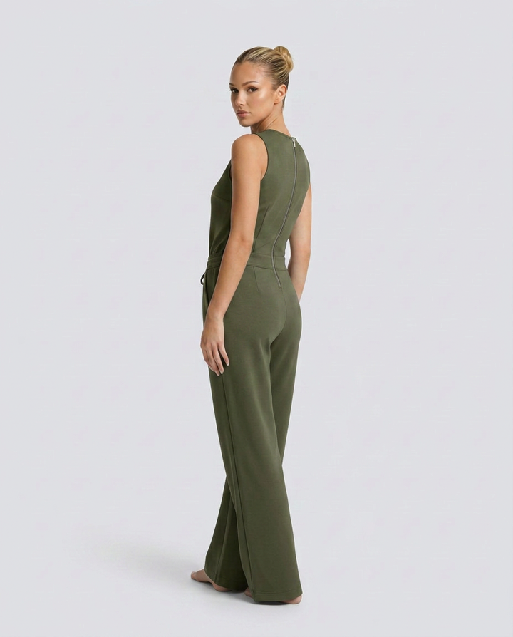 Susie | Sleeveless Jumpsuit with Tie Waist