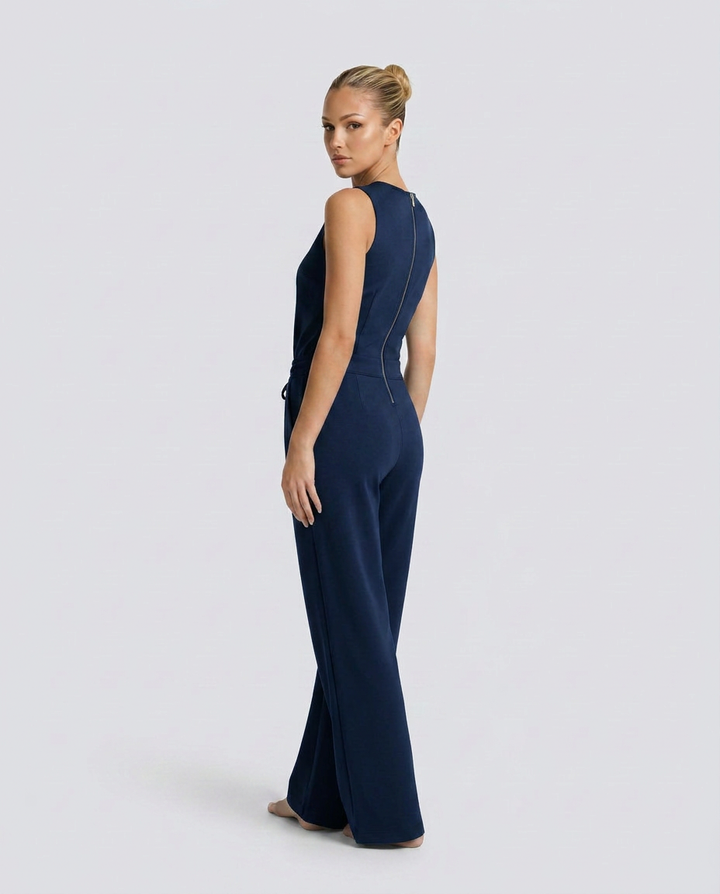 Susie | Sleeveless Jumpsuit with Tie Waist