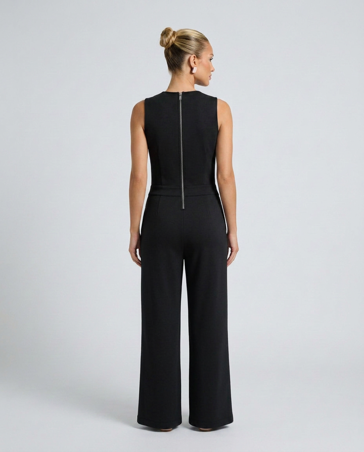 Susie | Sleeveless Jumpsuit with Tie Waist