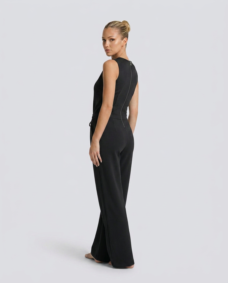 Susie | Sleeveless Jumpsuit with Tie Waist