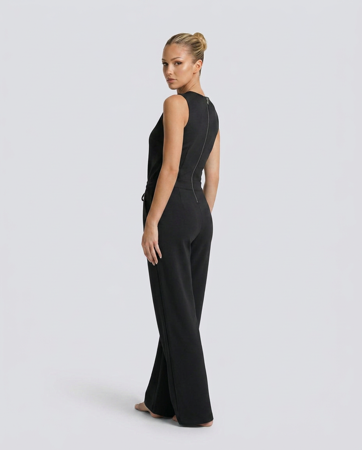 Susie | Sleeveless Jumpsuit with Tie Waist