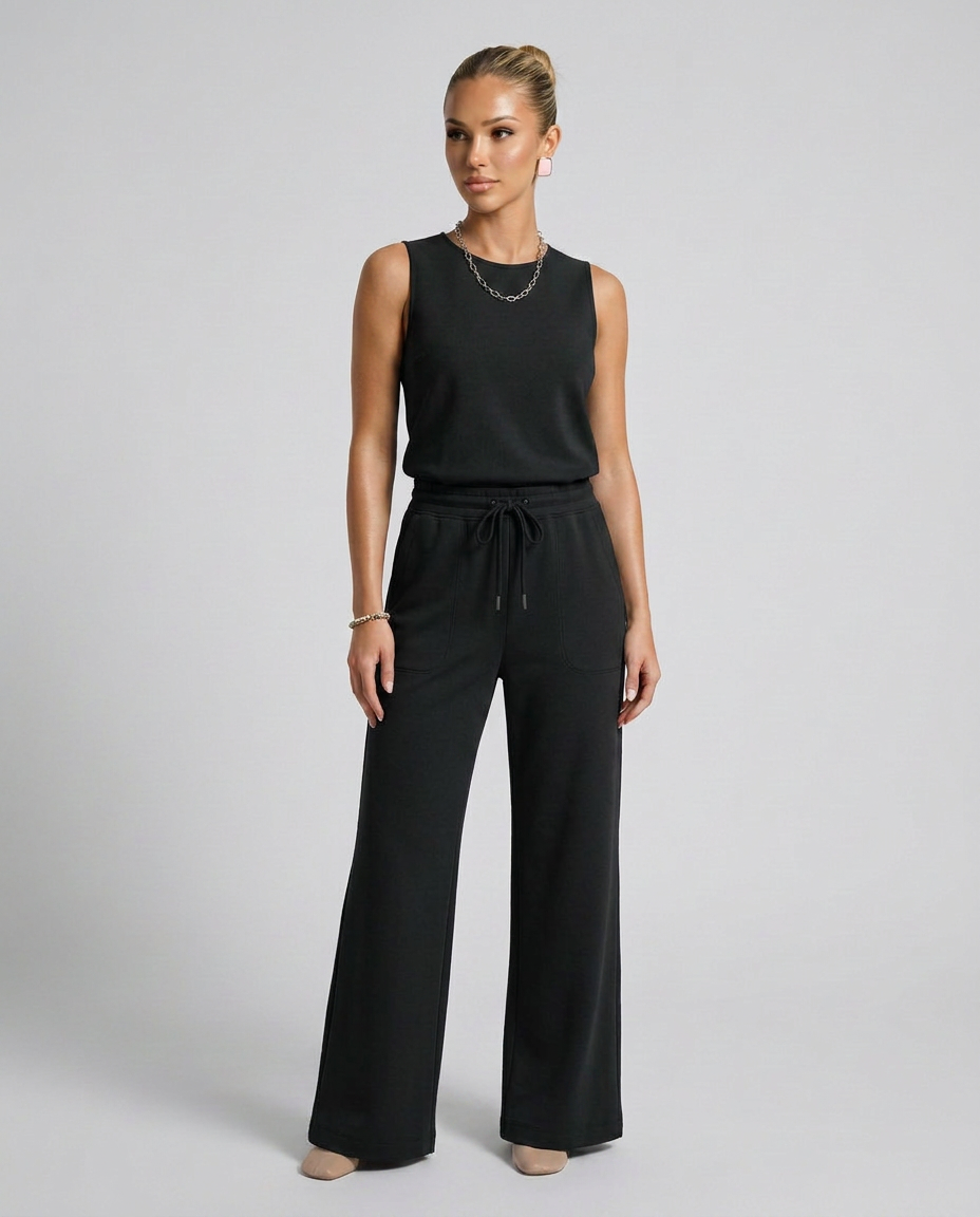 Susie | Sleeveless Jumpsuit with Tie Waist