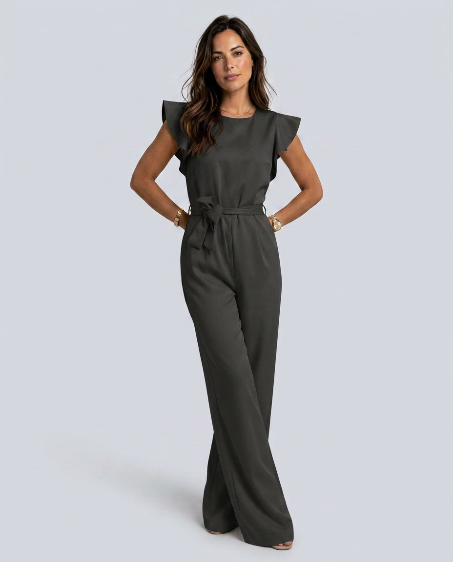 Paige | Wide-Leg Jumpsuit with Ruffle Sleeves