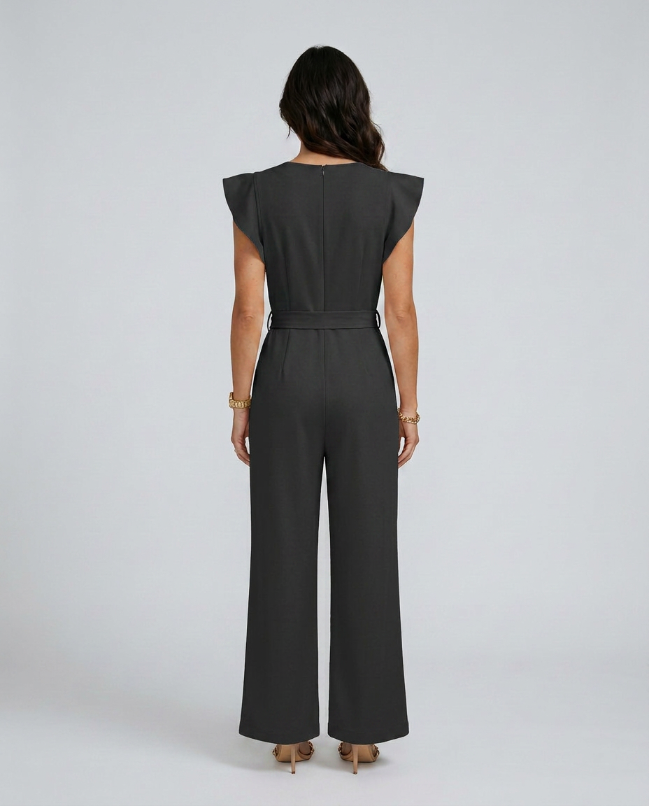 Paige | Wide-Leg Jumpsuit with Ruffle Sleeves