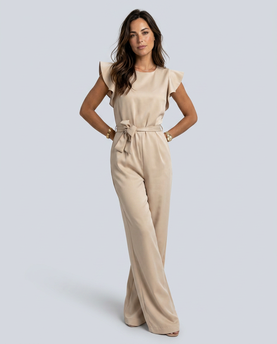 Paige | Wide-Leg Jumpsuit with Ruffle Sleeves