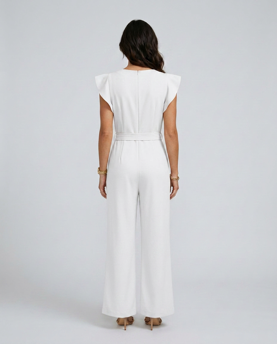Paige | Wide-Leg Jumpsuit with Ruffle Sleeves