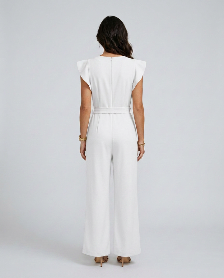 Paige | Wide-Leg Jumpsuit with Ruffle Sleeves