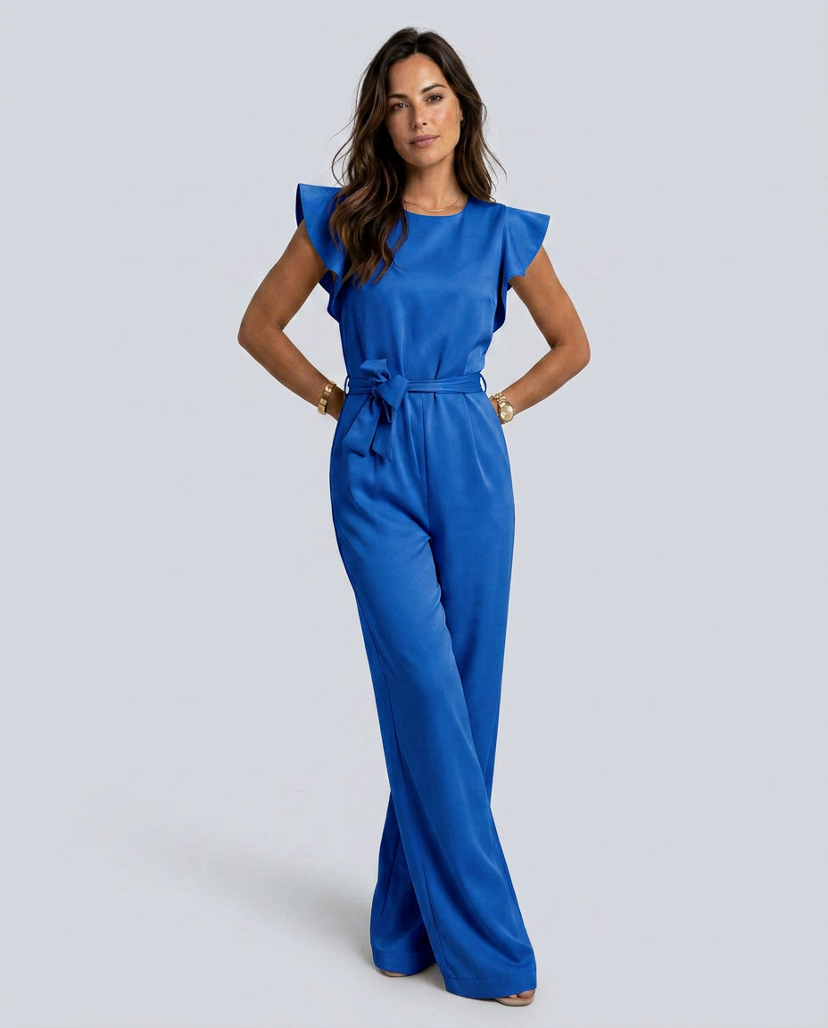 Paige | Wide-Leg Jumpsuit with Ruffle Sleeves
