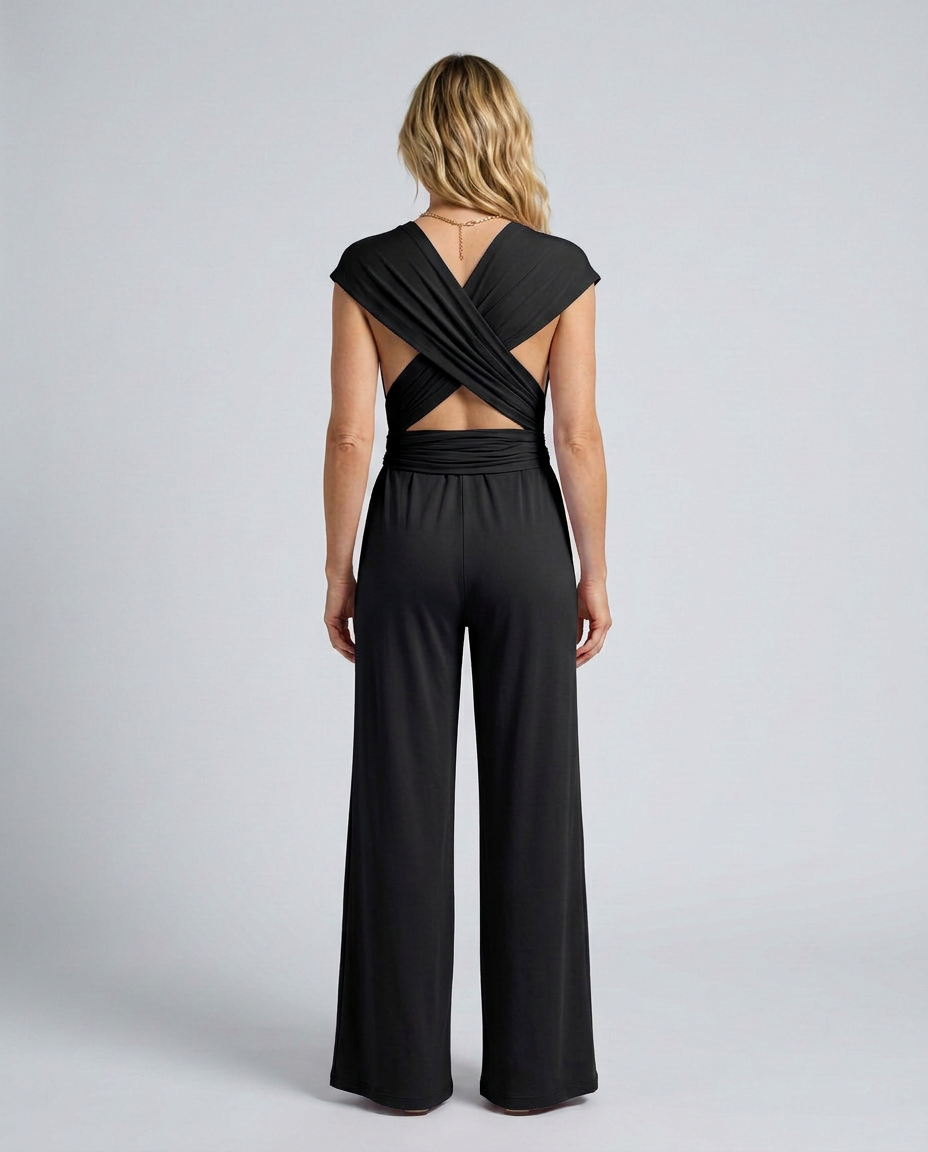 Karin | Wide-Leg Jumpsuit with Wrap Back