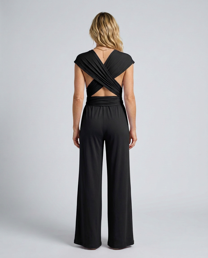 Karin | Wide-Leg Jumpsuit with Wrap Back