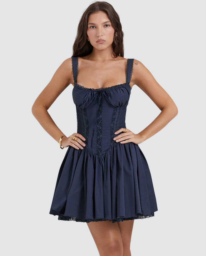 Savannah | Corset Mini Dress with Lace-Up Back