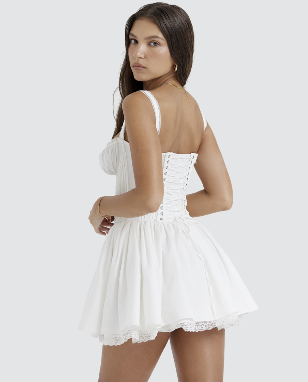 Savannah | Corset Mini Dress with Lace-Up Back