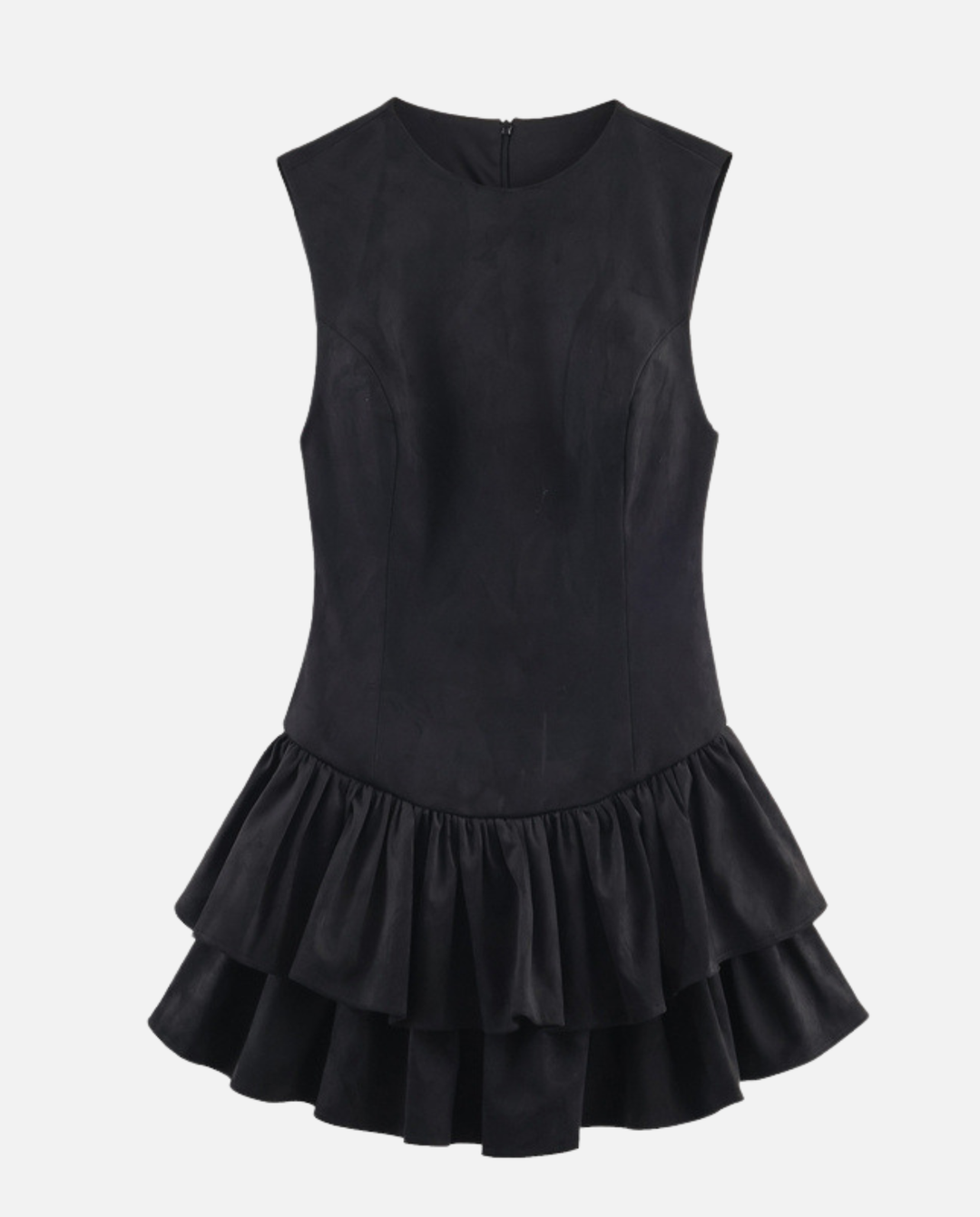 Skylar | Ruffled Mini Dress with Zipper Back