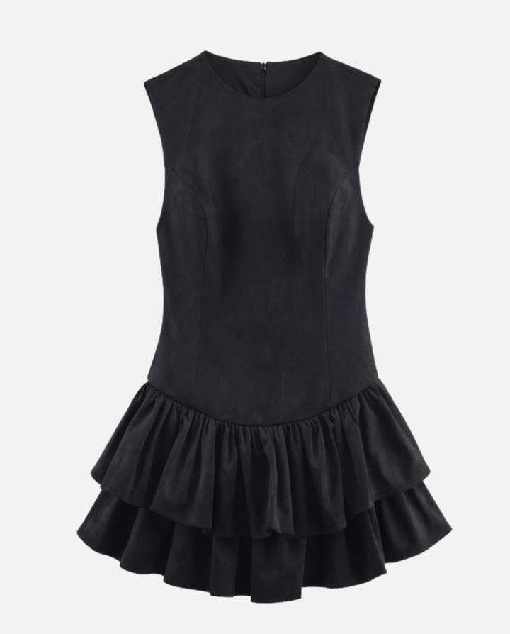 Skylar | Ruffled Mini Dress with Zipper Back