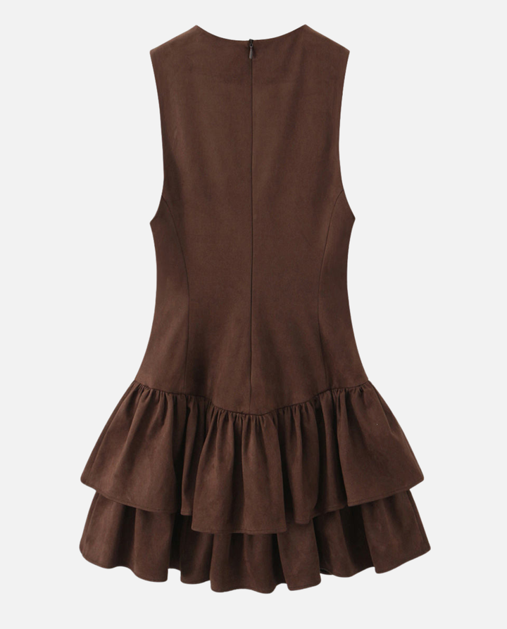 Skylar | Ruffled Mini Dress with Zipper Back