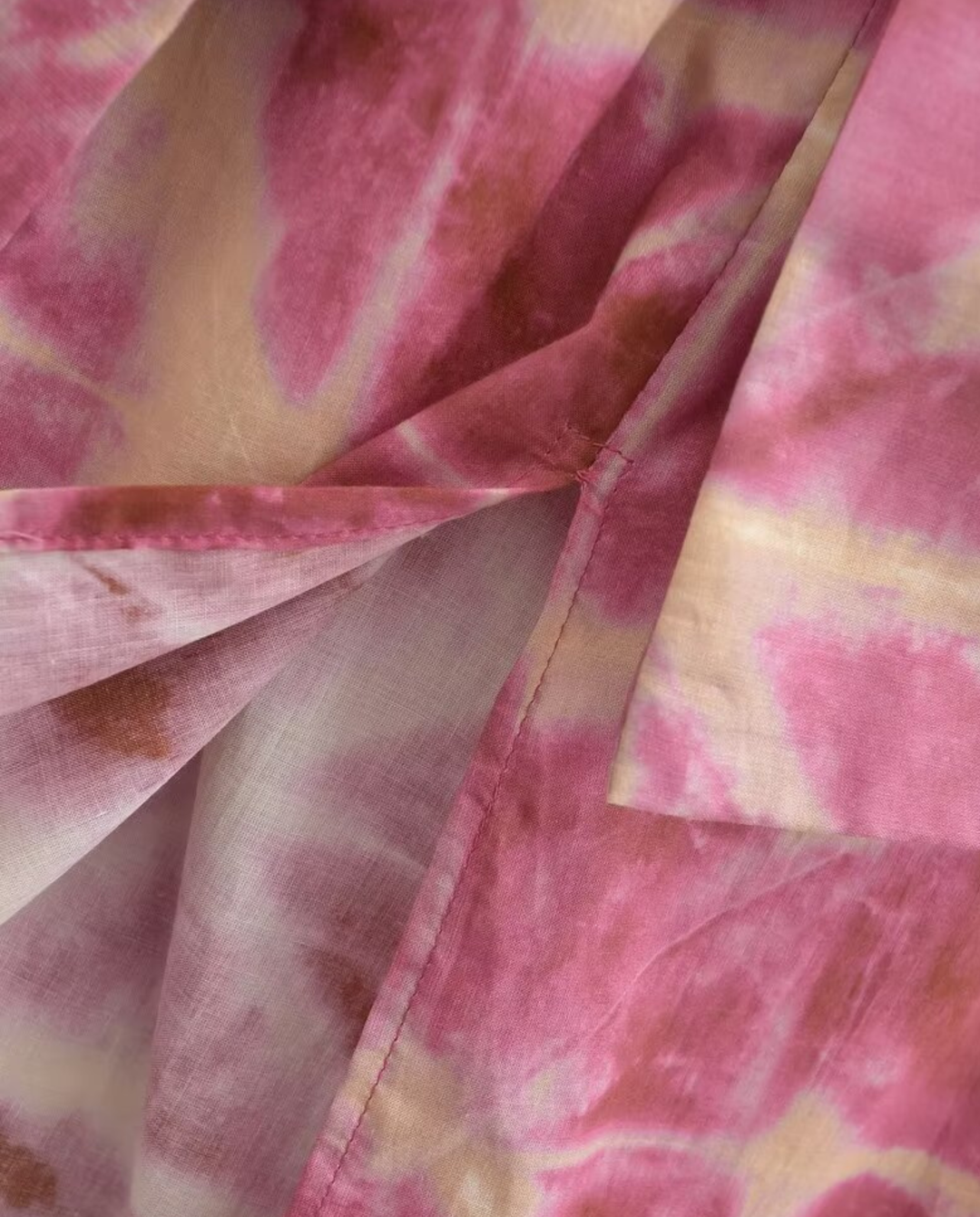 Brooklyn | Tie &amp; Dye Draped Midi Dress with Front Knot