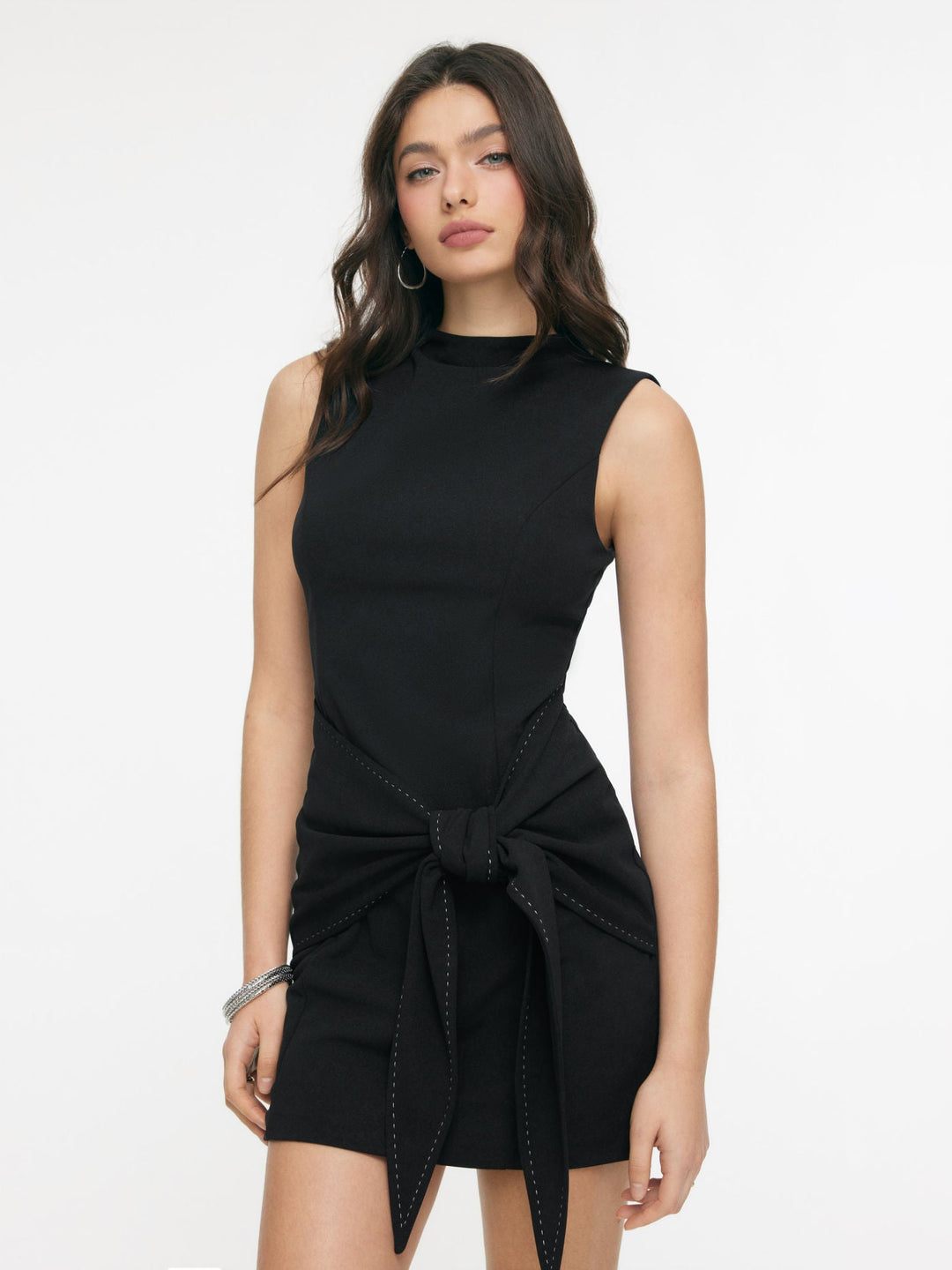 Audrey | Mini Dress with Knotted Waist Detail