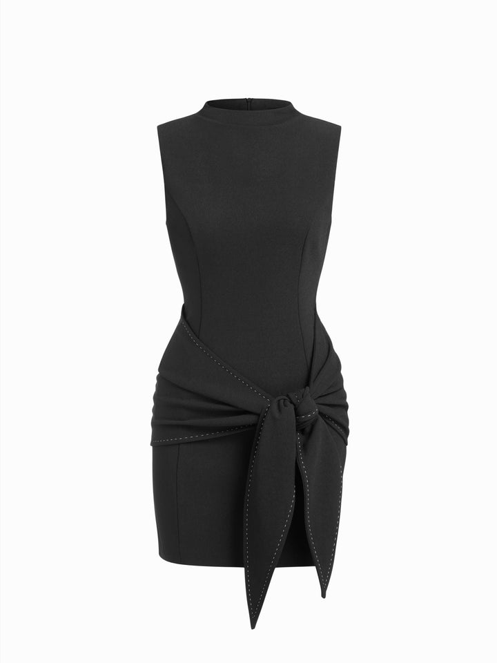 Audrey | Mini Dress with Knotted Waist Detail