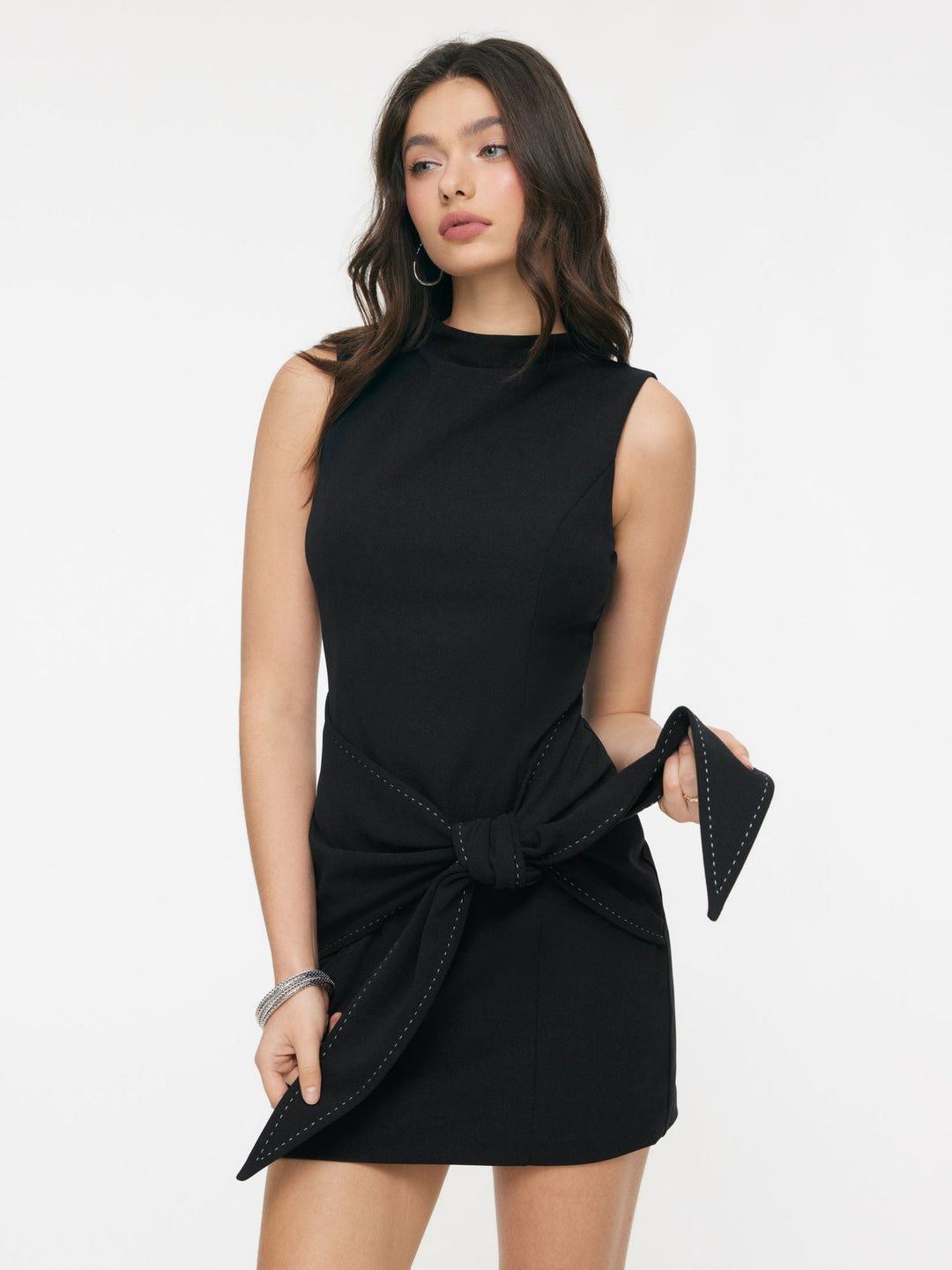 Audrey | Mini Dress with Knotted Waist Detail