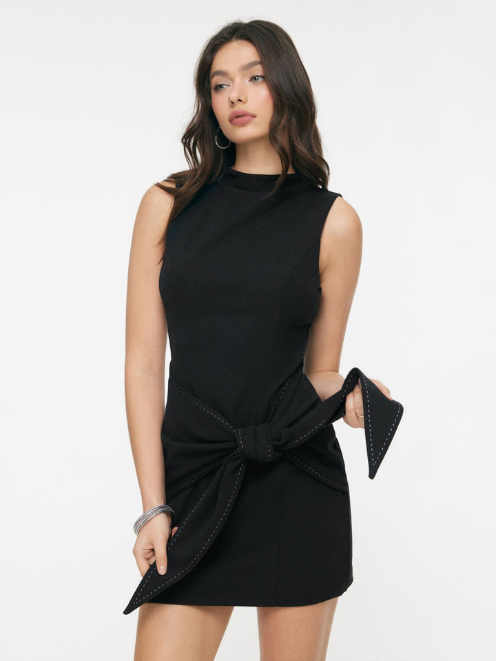 Audrey | Mini Dress with Knotted Waist Detail
