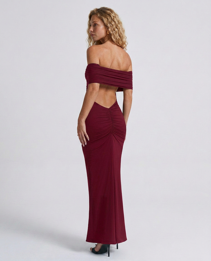 Allie | Off-Shoulder Bodycon Maxi Dress