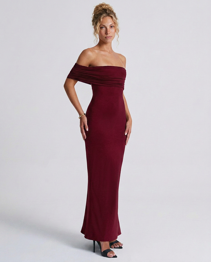 Allie | Off-Shoulder Bodycon Maxi Dress
