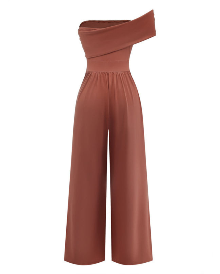 Mila | One-Shoulder Buckle Wide-Leg Jumpsuit