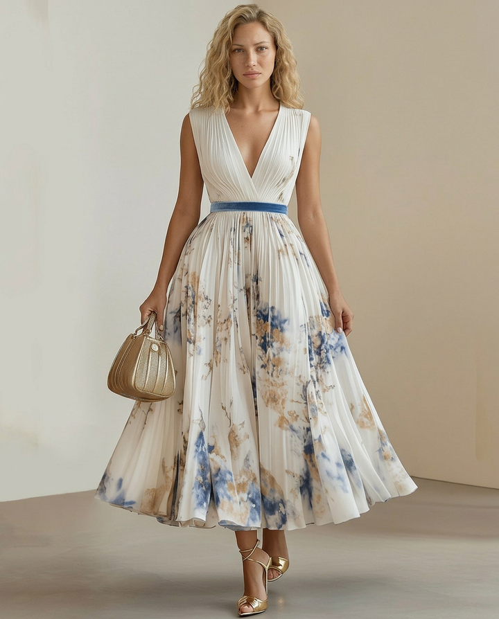 Jessie | Floral Maxi in Blue &amp; White