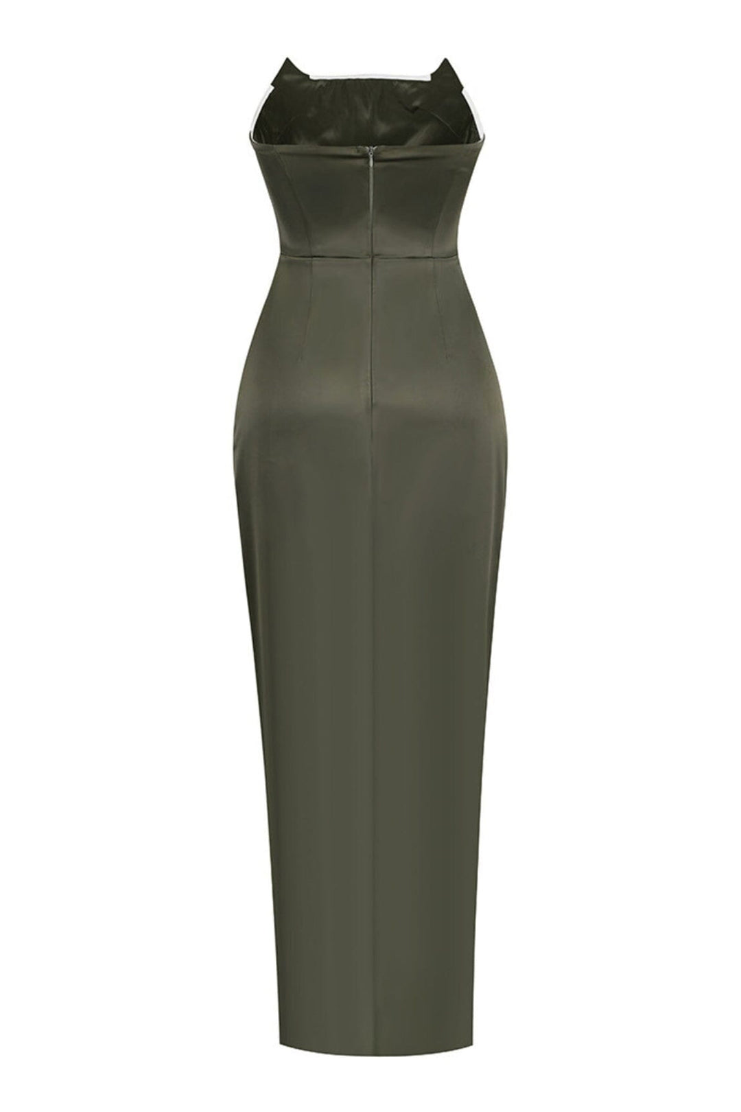 Thea | Satin Corset Side Split Maxi Dress