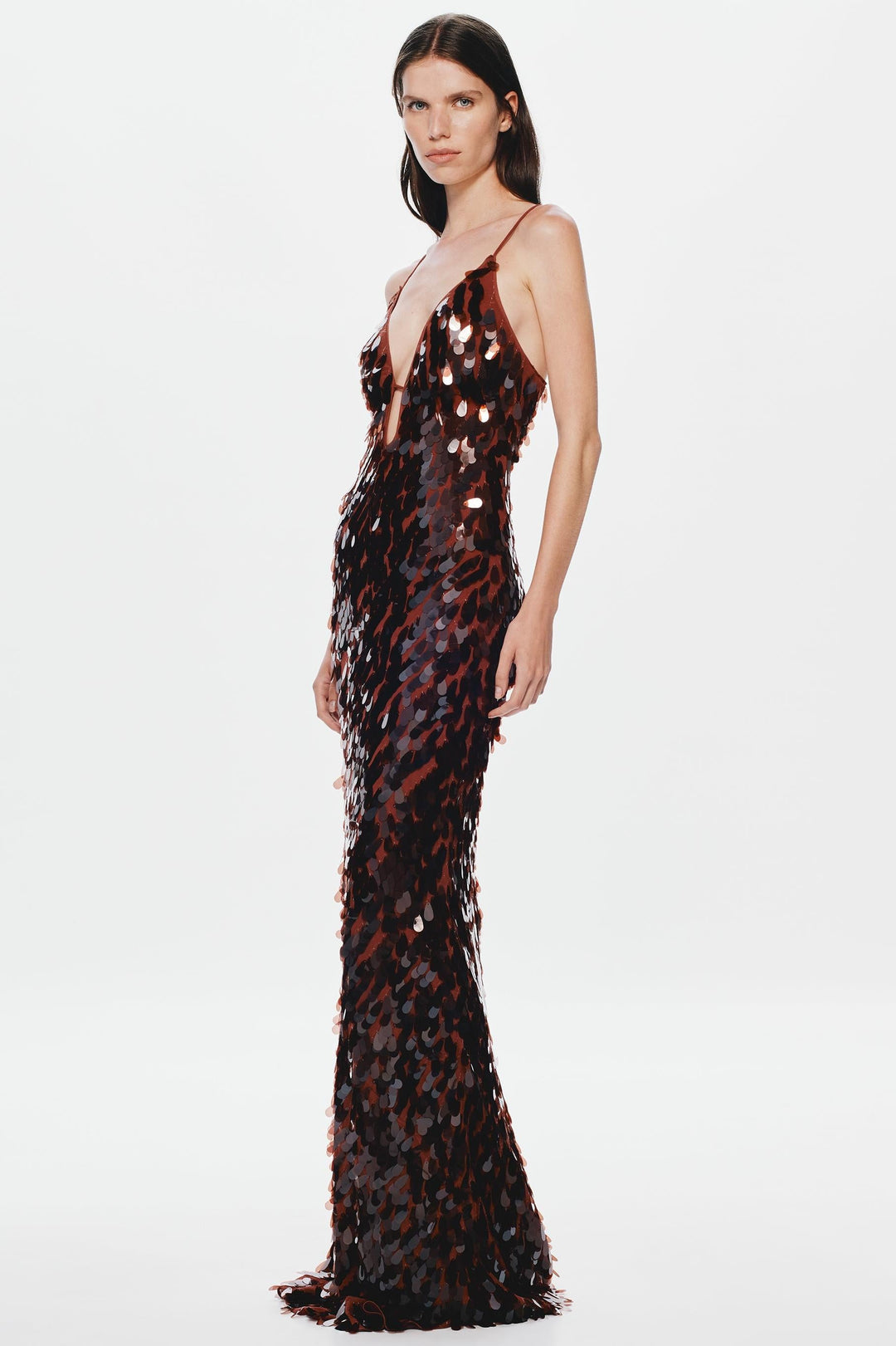 Kira | Sequin V-Neck Sleeveless Maxi Dress
