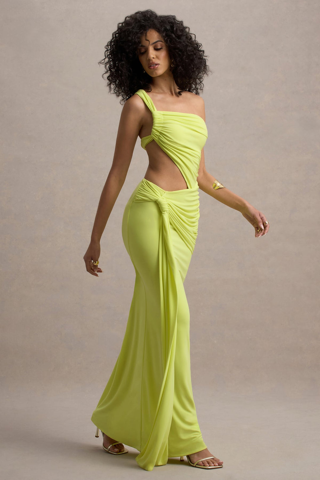 Ada | Asymmetric Cut-Out One-Shoulder Maxi Dress