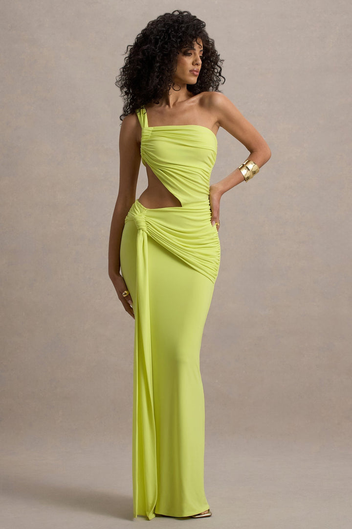 Ada | Asymmetric Cut-Out One-Shoulder Maxi Dress